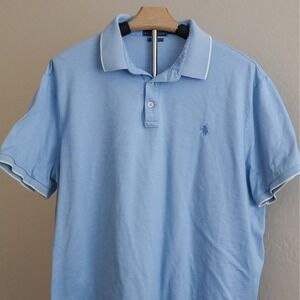Polo Ralph Lauren Polo Shirt Men XL Blue Custom‎ Slim Fit Short Sleeve Cotton